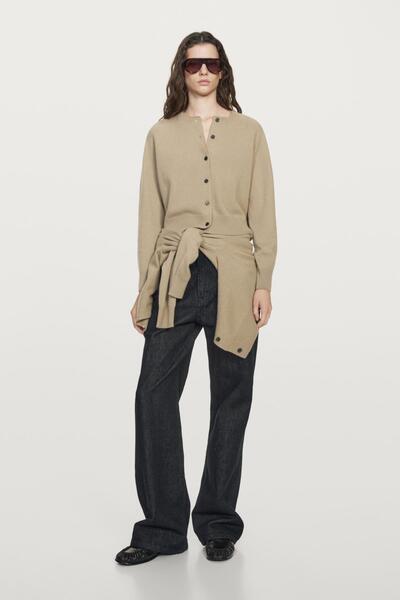 Massimo Dutti Kısa reglan kollu triko hırka