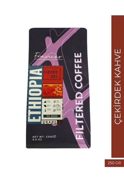 FRANCES %100 Arabica Ethiopia | Çekirdek Filtre Kahve | 250g | Canlı Asidite