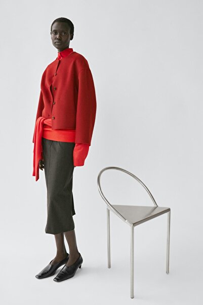 Massimo Dutti Dikişli yün karışımı ceket