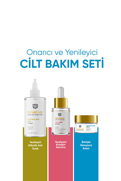Mirabellix Onarıcı ve Yenileyici Cilt Bakım Seti-3'lü