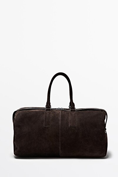 Massimo Dutti Süet deri seyahat çantası