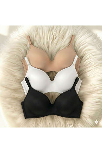 Kerem Giyim Kadın Lotus (DOLGUSUZ) Balensiz Toparlayıcı 3'lü Sütyen Takımı
