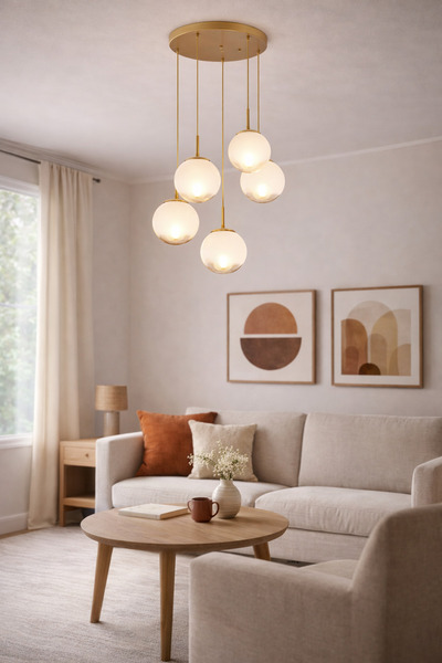 Apliqa Lustra HubRom, MIRSAD 4150-5Y-FR 40x80 cm 5xE27-60W Antiq