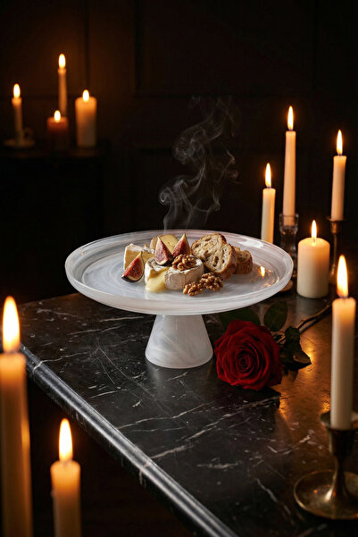 ARDA CAM Ayaklı Cam Pasta Standı- Patisserie-Kek Standı-Sunum Servis-Şeffaf