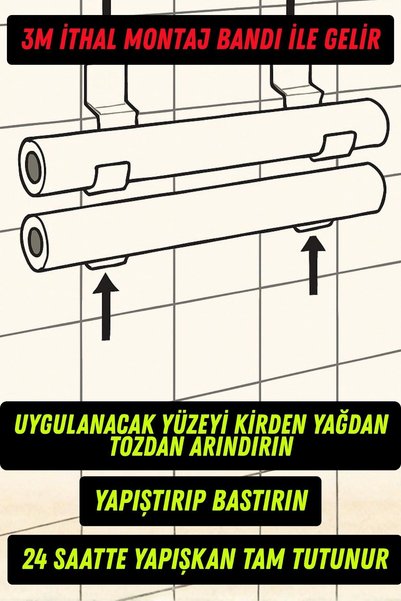 SUPERPUP STREÇ FOLYO RULO ORGANİZERİ 3 KATLI KIRMIZI DÜZENLEYİCİ YAPIŞKANLI