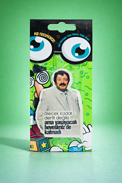 Müslüm Baba Hevesimiz Kalmadı Tasarımlı Dekoratif Oto Araç Kokusu Ve Aksesuarı