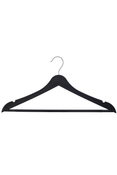 Koçyiğit Plastik Wood Look Premium Quality 12-Piece Plastic Clothes Hanger - Black