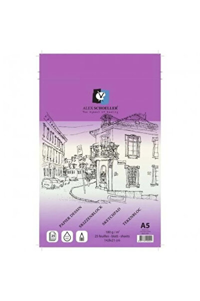 Alex Schoeller Sketch Book A4 180gr 25 Yaprak Eskiz Blok / ALX.1570