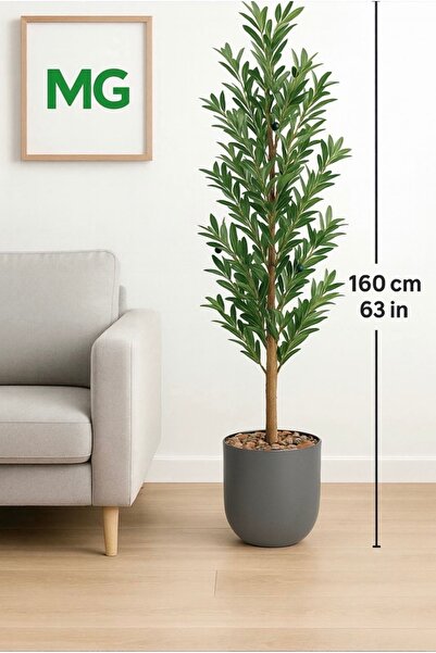 MG شجرة زيتون بطول 160 سم بالون الرمادي