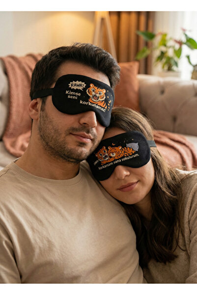 BeyzHal 🐯   «Κανένας δεν σε θα τρομάξει» Ζευγάρι μάσκες ύπνου με θέμα την τί...