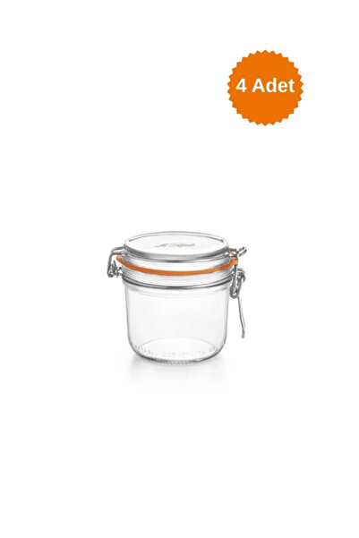 Le Parfait وعاء زجاجي سوبر تيرينز بمشبك/حشية سعة 200 مل (4 قطع)