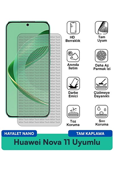 Milat Tech طبقة حماية للشاشة من هواوي نوفا 11 هايلايت نانو، سطح محمي للخصوصية
