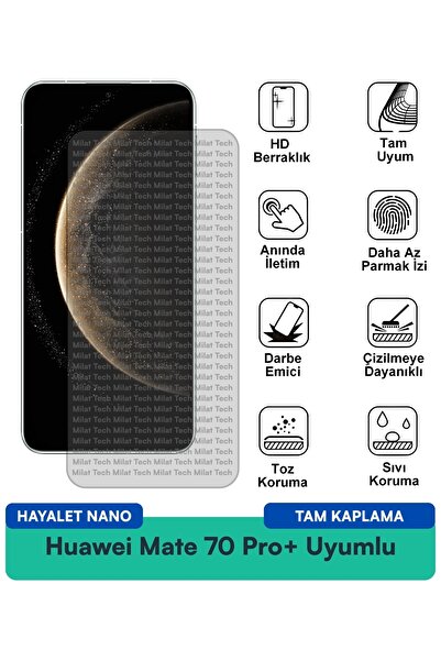 Milat Tech فيلم حماية الشاشة هواوي ميت 70 برو+ هايلايت نانو مقاوم للخدوش والص...