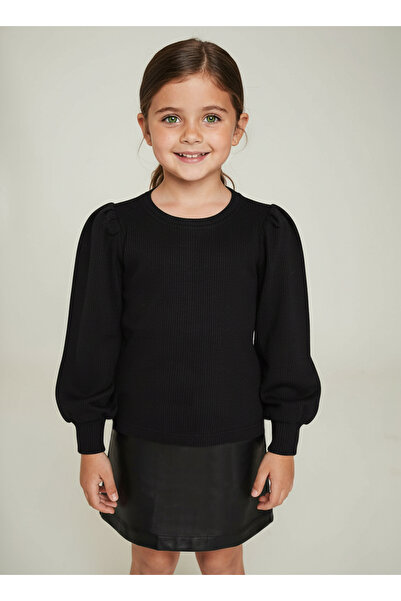 By Piera Εποχιακή Παιδική Μπλούζα με Πλισέ Μανίκια - 100% Βαμβάκι 025390