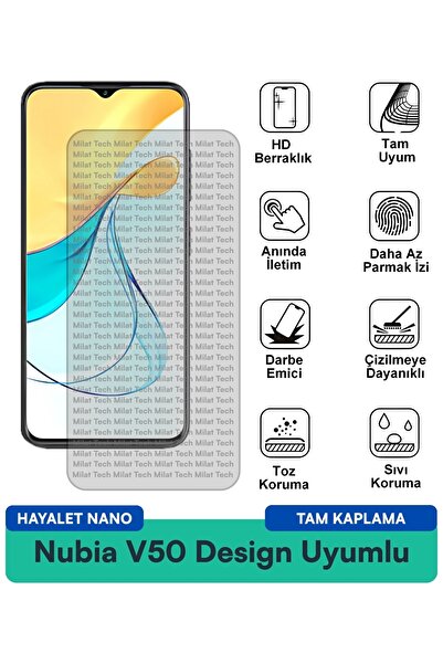 Milat Tech طبقة حماية للشاشة من نوبيا V50 ديزاين جوست نانو مقاومة للخدوش والص...