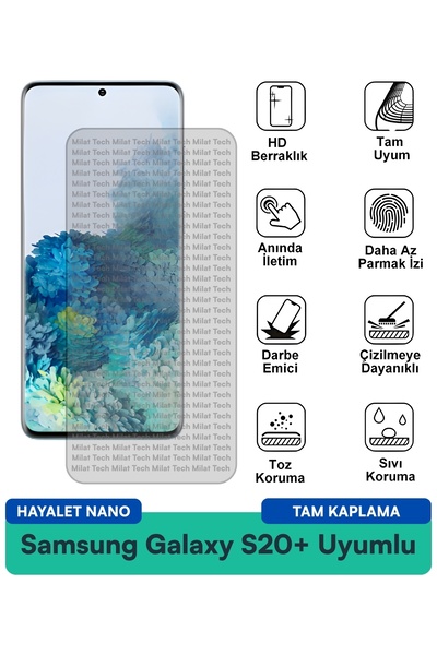 Milat Tech واقي شاشة سامسونج جالاكسي S20+ هايت نانو مقاوم للخدوش والصدمات