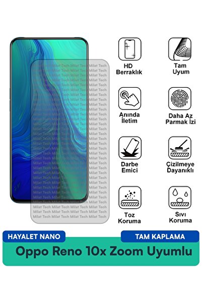 Milat Tech فيلم حماية الشاشة Oppo Reno 10x Zoom Ghost Nano مقاوم للخدوش والصدمات