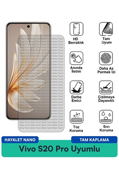 Milat Tech طبقة حماية للشاشة من فيفو S20 برو هايلايت نانو متينة ومرنة ورقيقة