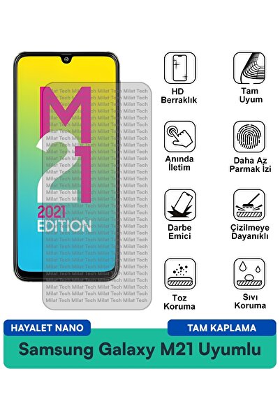 Milat Tech واقي شاشة سامسونج جالاكسي M21 جيليتر نانو مقاوم للخدوش والصدمات