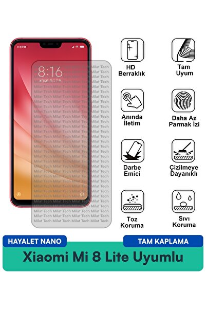 Milat Tech طبقة حماية للشاشة من Xiaomi Mi 8 Lite Hayalet Nano مقاومة للخدوش و...
