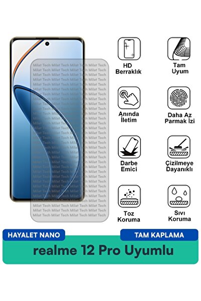 Milat Tech فيلم حماية الشاشة ريلمي 12 برو هايلايت نانو يوفر حماية رقيقة للخصوصية