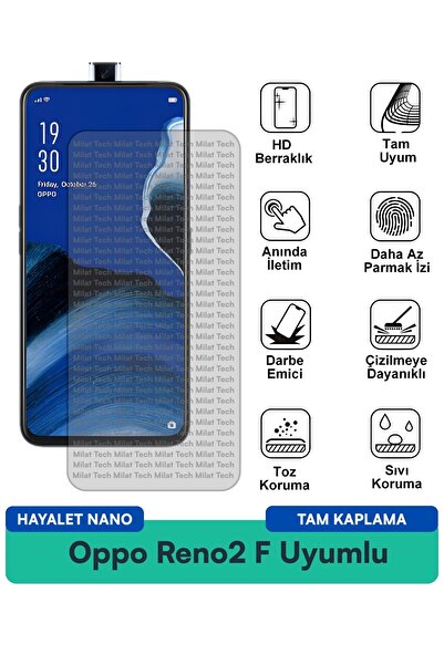 Milat Tech طبقة حماية للشاشة من نوع Oppo Reno2 F Hayalet Nano مقاومة للخدوش و...