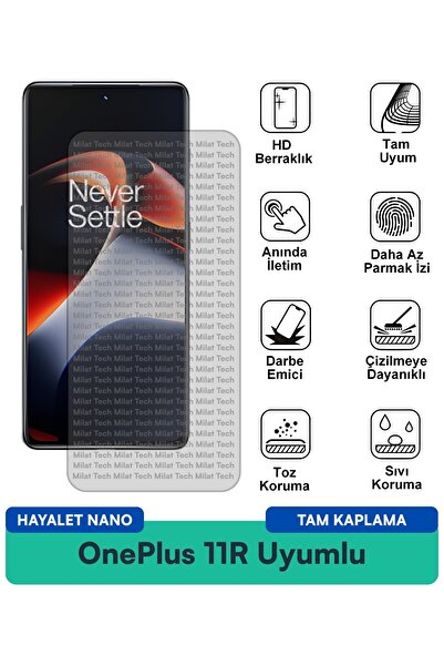 Milat Tech فيلم حماية الشاشة OnePlus 11R Hayalet Nano سهل التركيب بدون فقاعات