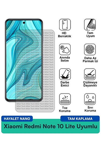 Milat Tech Xiaomi Redmi Note 10 Lite Ghost Nano Screen Protection Film Privac...