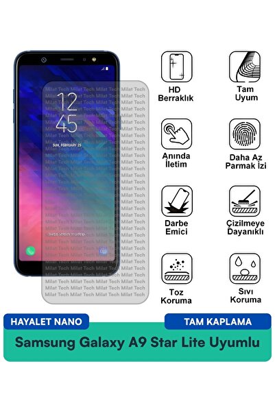 Milat Tech طبقة حماية للشاشة من سامسونج جالاكسي A9 ستار لايت هايلايت نانو مقا...