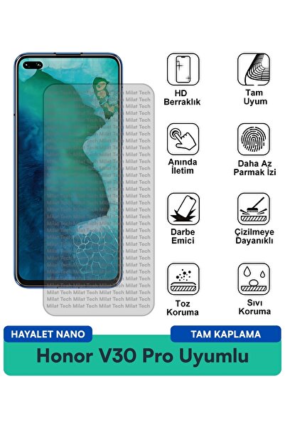 Milat Tech فيلم حماية الشاشة Honor V30 Pro Hayalet Nano مقاوم للخدوش والصدمات