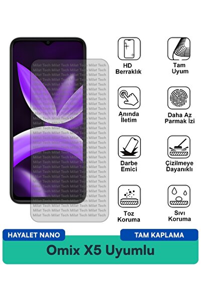 Milat Tech طبقة حماية للشاشة من أوميكس X5 هايتل نانو مقاومة للخدوش والصدمات