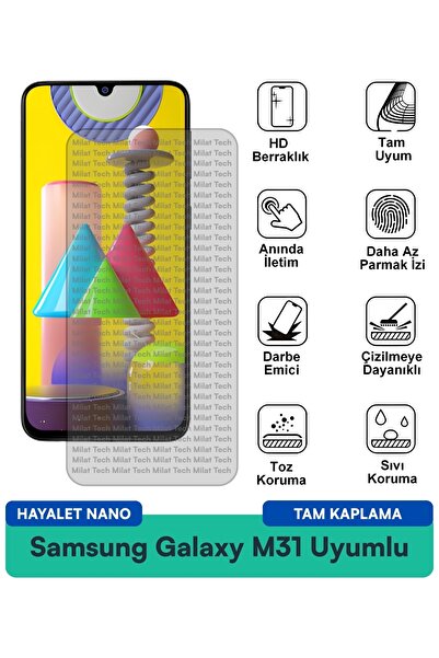 Milat Tech واقي شاشة سامسونج جالاكسي M31 جوست نانو مقاوم للخدوش والصدمات
