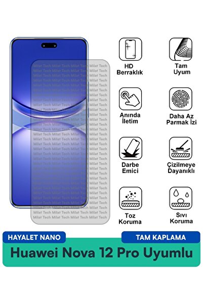 Milat Tech فيلم حماية الشاشة هواوي نوفا 12 برو هايلايت نانو مقاوم للخدوش والص...