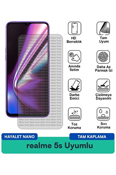 Milat Tech فيلم حماية الشاشة ريلمي 5s هايلايت نانو مقاوم للخدوش والصدمات