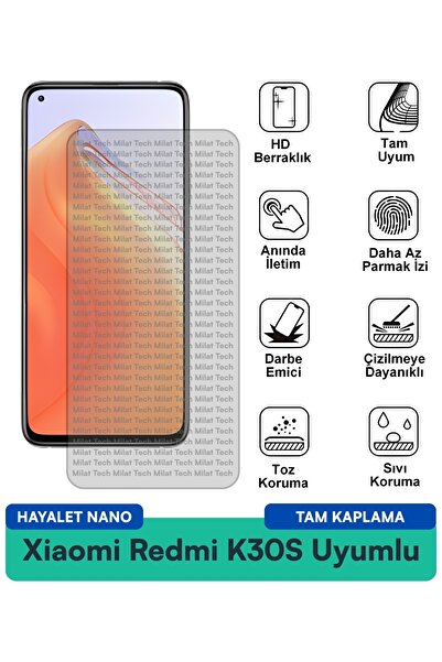 Milat Tech فيلم حماية الشاشة Xiaomi Redmi K30S Hayalet Nano للخصوصية واللمس ا...