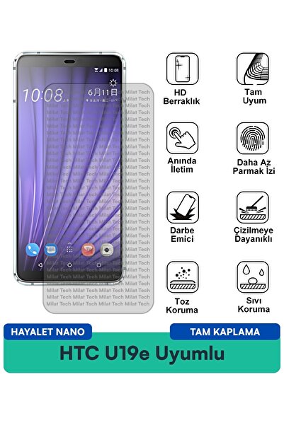 Milat Tech فيلم حماية الشاشة HTC U19e Ghost Nano مضاد لبصمات الأصابع