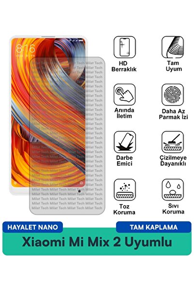 Milat Tech طبقة حماية شاشة Xiaomi Mi Mix 2 Hayalet Nano سهلة التركيب ومقاومة ...