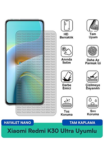 Milat Tech Xiaomi Redmi K30 Ultra Hayalet Nano طبقة حماية للشاشة ممتصة للصدما...