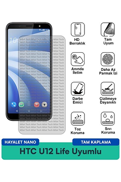 Milat Tech طبقة حماية للشاشة من HTC U12 Life Hayalet Nano ناعمة ومتينة