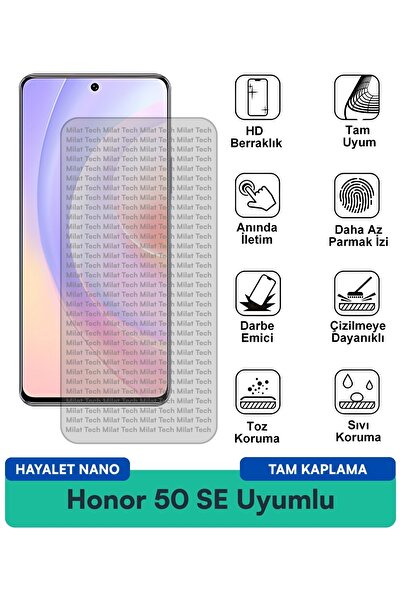 Milat Tech فيلم حماية الشاشة Honor 50 SE Hayalet Nano مقاوم للخدوش والصدمات