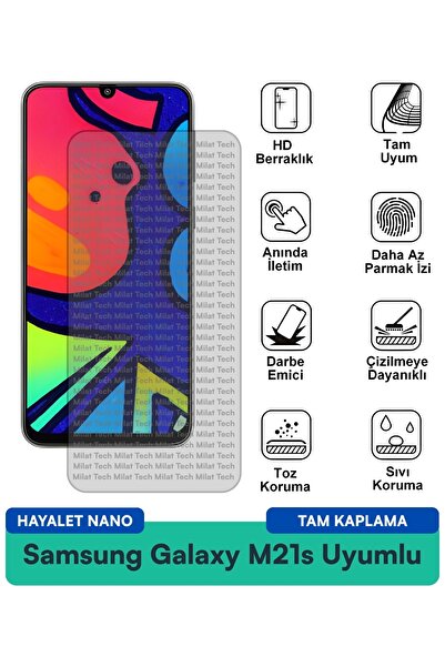 Milat Tech فيلم حماية الشاشة سامسونج جالاكسي M21s هايلايت نانو مقاوم للخدوش و...