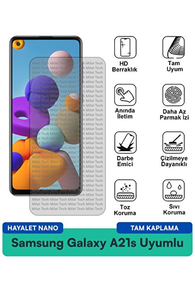 Milat Tech فيلم حماية الشاشة سامسونج جالاكسي A21s هايلايت نانو مقاوم للخدوش و...
