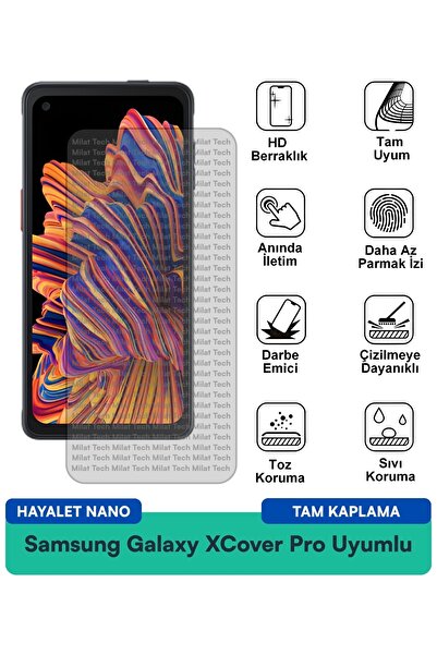 Milat Tech فيلم حماية الشاشة Samsung Galaxy XCover Pro Hayalet Nano ذو اللمس ...