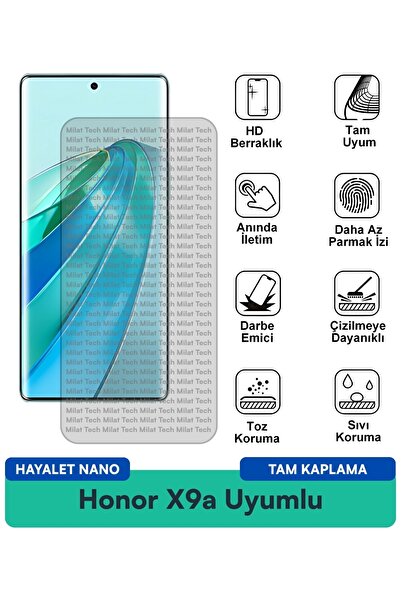 Milat Tech Honor X9a Hayalet Nano طبقة حماية للشاشة هيكل مرن وخصوصية كاملة