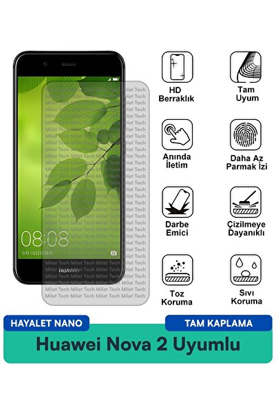 Milat Tech طبقة حماية شاشة هواوي نوفا 2 هايلايت نانو بدون فقاعات سهلة التركيب