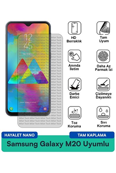 Milat Tech طبقة حماية للشاشة من سامسونج جالاكسي M20 هايلايت نانو مقاومة للخدو...
