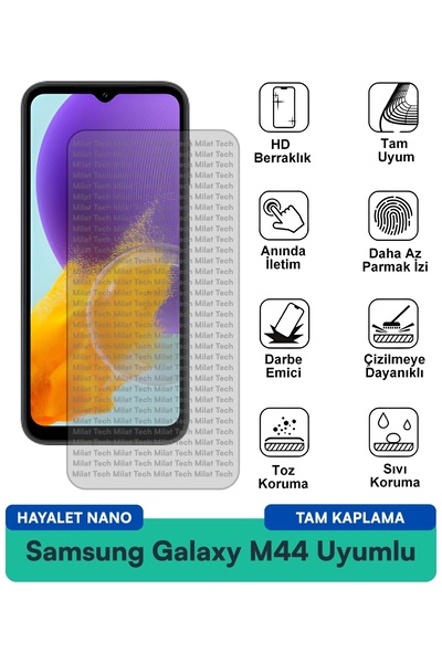 Milat Tech طبقة حماية للشاشة من سامسونج جالاكسي M44 هايلايت نانو مقاومة للخدو...