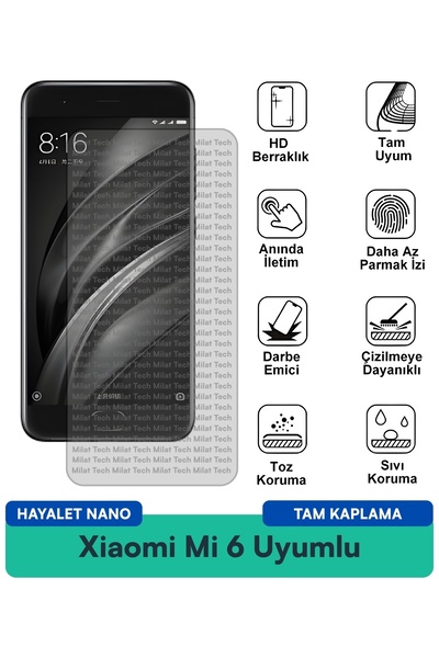Milat Tech طبقة حماية للشاشة من Xiaomi Mi 6 Ghost Nano مقاومة للخدوش والصدمات