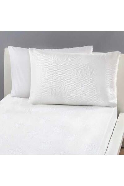 Sarev Husa de perna pentru saltea din jerseu dublu,.alb