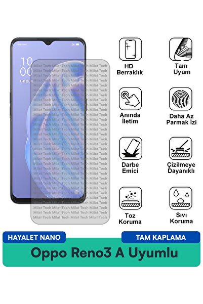 Milat Tech طبقة حماية للشاشة من Oppo Reno3 A Hayalet Nano مقاومة للخدوش والصدمات